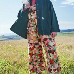 Lucy & Yak Jenny Corduroy Dungaree Alice Print UK 10 / US 6